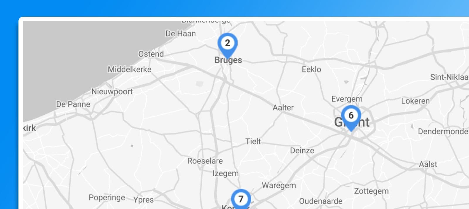 Assets on map